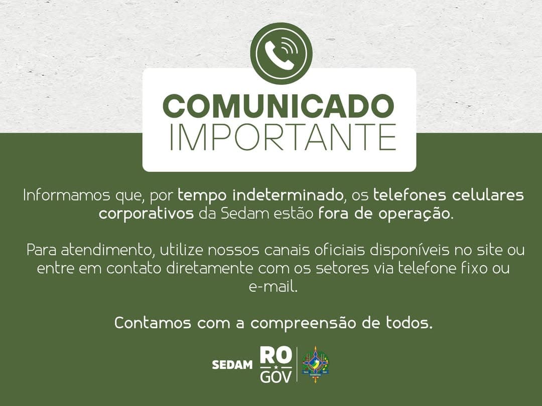 Imagem de Comunicado - Telefones celulares